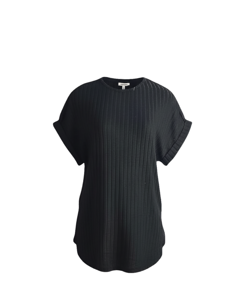 Short Sleeve Ribbed T Shirt