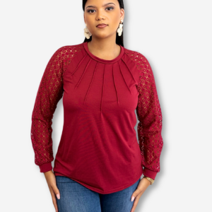 blouse-with-lace-sleeves