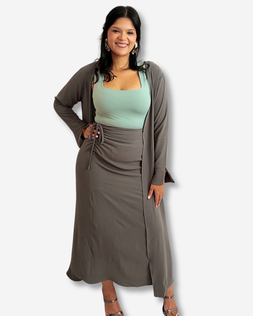 Amanda Two Piece Set - Kimono and Skirt